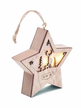 Logotrade business gift image of: MDF star with light