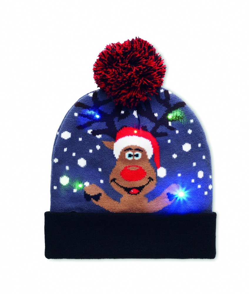 Logotrade promotional item image of: Christmas knitted beanie LED