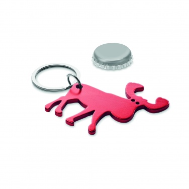 Logo trade promotional gifts picture of: Recycled aluminium key ring Pori