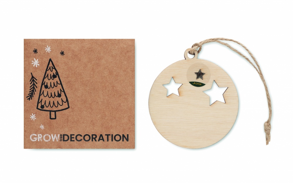 Logotrade business gifts photo of: Wooden bauble shape hanger