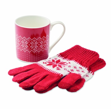 Logotrade corporate gift image of: Winter gift mug and gloves set