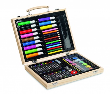Logotrade promotional giveaway image of: Artist's set in wooden box