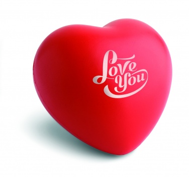 Logo trade business gifts image of: Anti-stress heart PU material