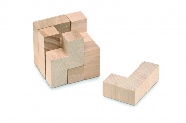 Logo trade business gift photo of: Wooden puzzle in cotton pouch