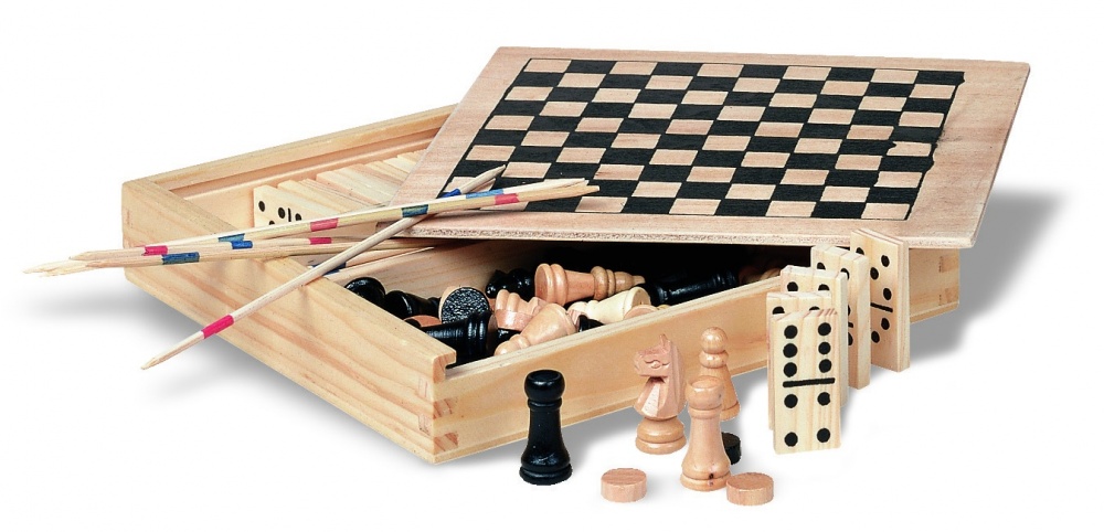 Logotrade promotional gifts photo of: 4 games in wooden box