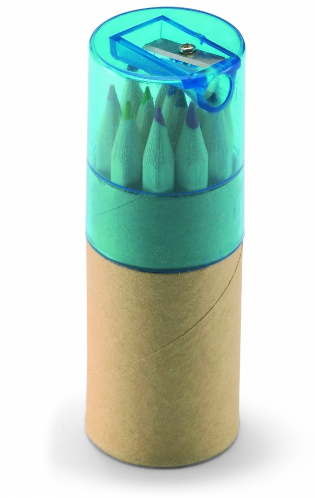 Logo trade promotional giveaway photo of: 12 coloured pencils