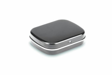 Logo trade promotional giveaway photo of: Easy tin silver w/mints