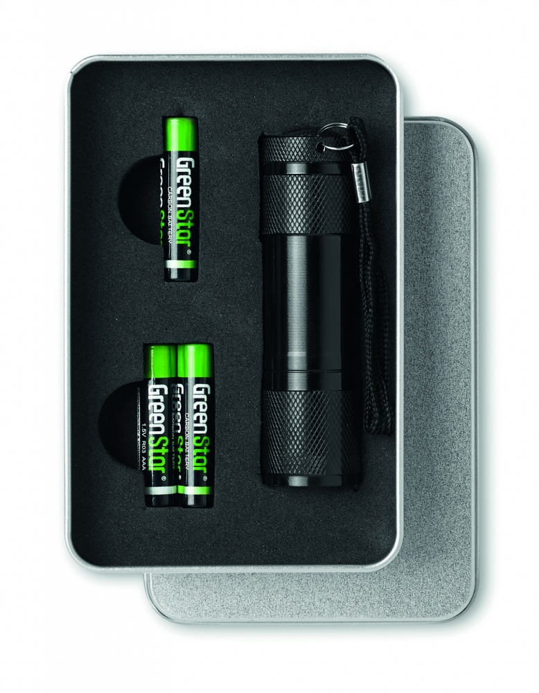 Logotrade promotional items photo of: LED torch in tin box