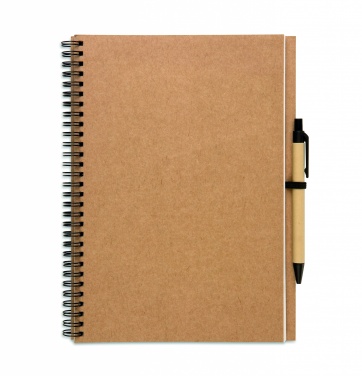 Logotrade promotional giveaways photo of: Recycled notebook with pen