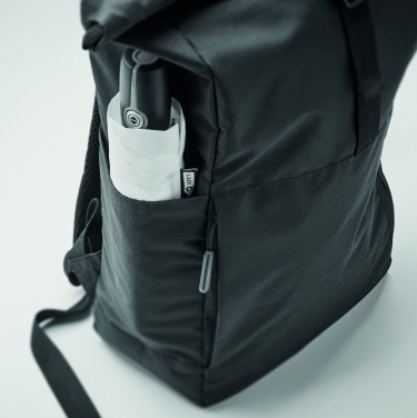 Logotrade promotional merchandise photo of: 300D RPET rolltop backpack
