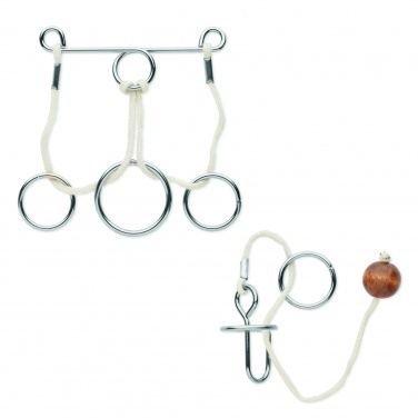Logo trade promotional items image of: Set of 2 metal brain teasers