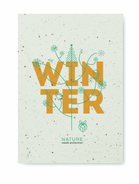 Logo trade corporate gifts image of: A5 seed paper cover notebook