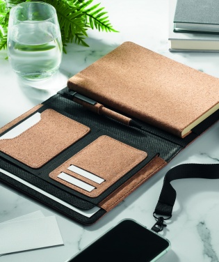 Logo trade promotional gift photo of: A5 portfolio in cork
