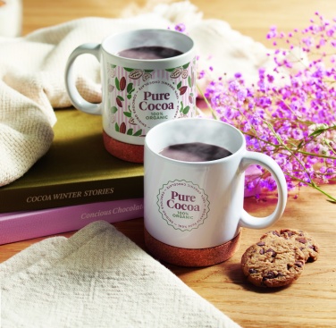 Logotrade promotional product image of: Ceramic cork mug 280 ml