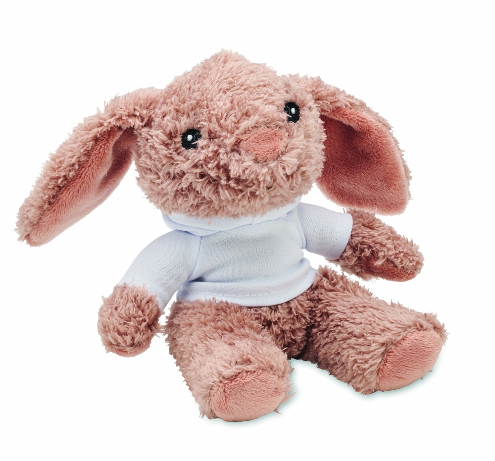 Logo trade promotional gifts picture of: Bunny plush wearing a hoodie