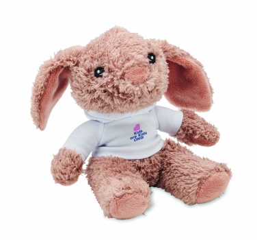Logo trade promotional merchandise image of: Bunny plush wearing a hoodie