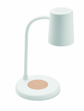 Logo trade promotional gifts image of: Wireless charger, lamp speaker