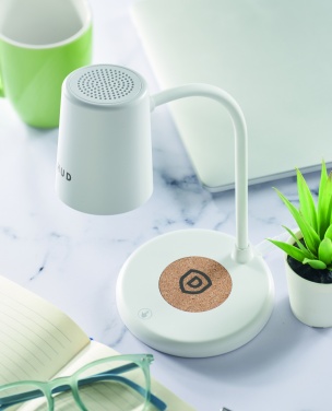 Logo trade promotional giveaways image of: Wireless charger, lamp speaker