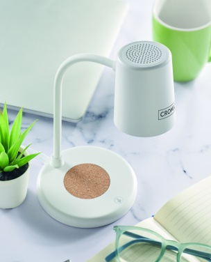 Logo trade promotional gifts image of: Wireless charger, lamp speaker