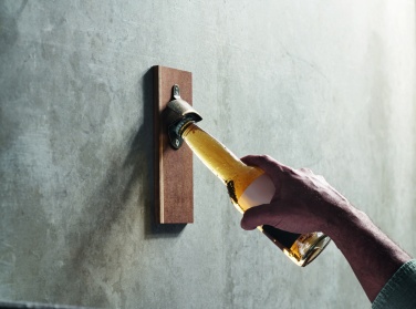 Logo trade promotional giveaways picture of: Wall mounted bottle opener