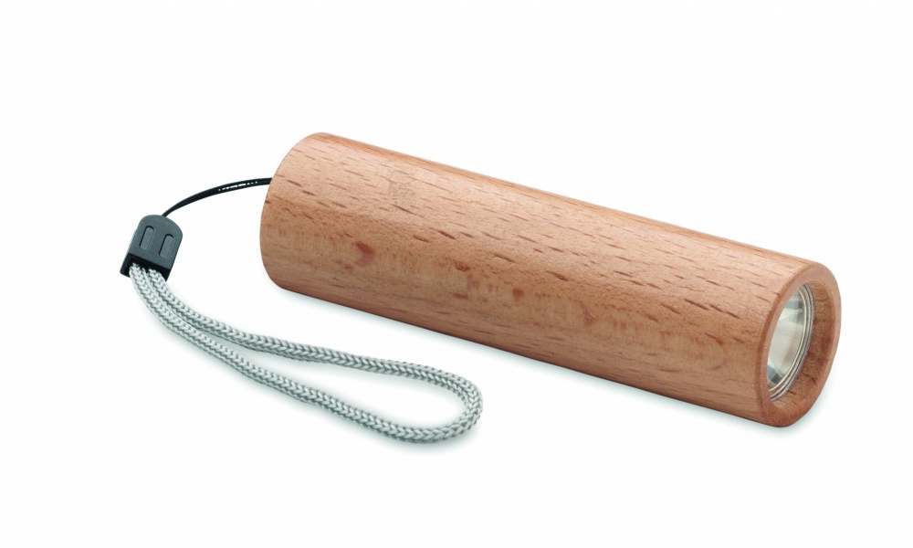 Logotrade advertising product image of: Beech wood rechargeable torch