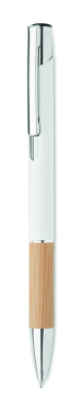 Logo trade promotional product photo of: Ballpoint pen made of aluminum with a bamboo grip