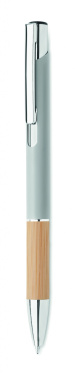 Logotrade promotional products photo of: Ballpoint pen made of aluminum with a bamboo grip