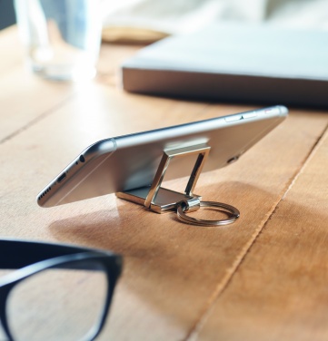 Logo trade corporate gift photo of: Metal key ring phone stand Seinajoki