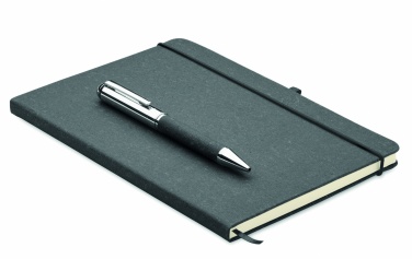 Logo trade promotional items image of: Recycled leather notebook set