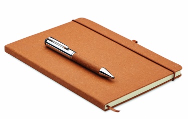 Logotrade business gift image of: Recycled leather notebook set