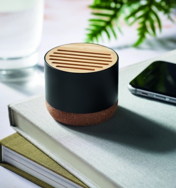 Logotrade promotional gift image of: Cork and aluminium speaker