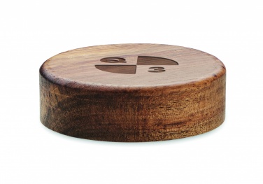 Logotrade corporate gift image of: Wireless charger in acacia 15W