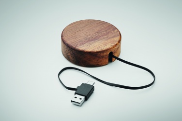 Logotrade promotional item image of: Wireless charger in acacia 15W