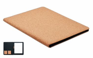 Logo trade business gifts image of: A4 cork conference folder