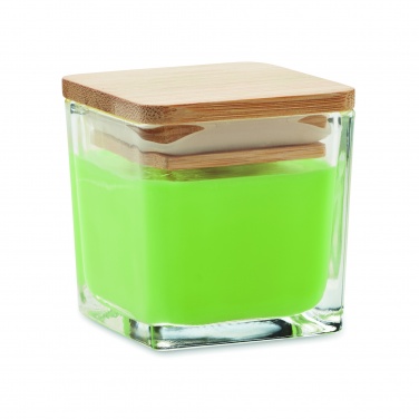 Logo trade promotional item photo of: Squared fragranced candle 50gr