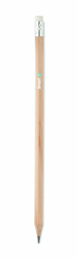 Logotrade business gift image of: Natural pencil with eraser
