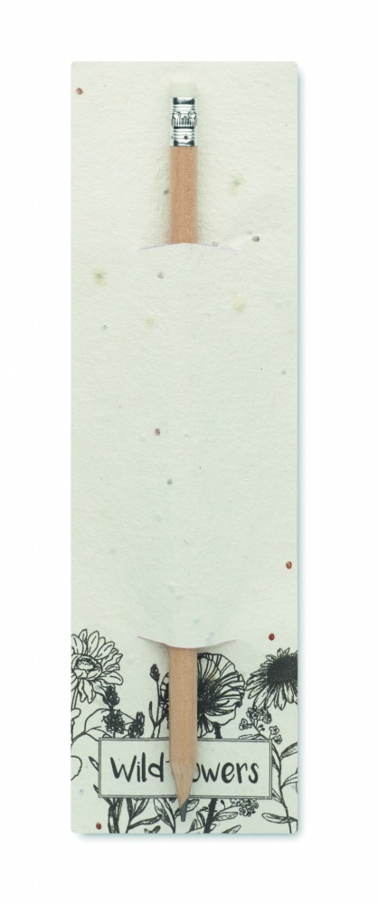 Logo trade advertising products image of: Natural pencil in seeded pouch