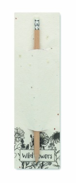 Logotrade promotional merchandise picture of: Natural pencil in seeded pouch