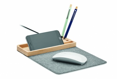 Logotrade promotional merchandise picture of: Wireless charger in bamboo 15W