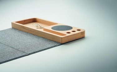 Logotrade promotional product image of: Wireless charger in bamboo 15W