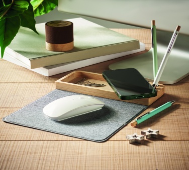 Logotrade promotional merchandise image of: Wireless charger in bamboo 15W