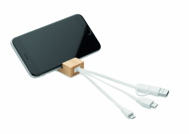 Logotrade business gift image of: Bamboo key ring and stand Salo
