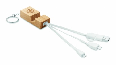 Logotrade promotional giveaway image of: Bamboo key ring and stand Salo