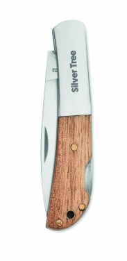 Logotrade promotional products photo of: Foldable knife in acacia wood