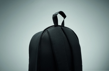 Logotrade corporate gift image of: A 15-inch laptop backpack made of recycled pre-consumer cotton and recycled polyester with customizable printing.