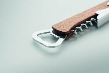 Logo trade advertising products picture of: 3 in 1 bamboo bottle opener WOOL