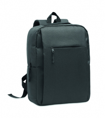 Logotrade advertising products photo of: Slim 15 inch laptop backpack made of 600D RPET polyester with a 210D lining and customizable printing