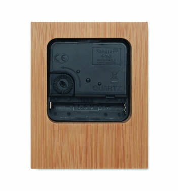 Logo trade promotional items picture of: Bamboo table clock