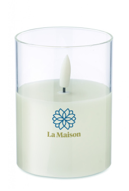 Logo trade promotional item photo of: LED wax candle in glass holder