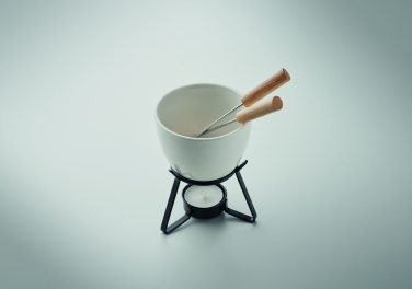 Logo trade advertising product photo of: Ceramic fondue set 240 ml